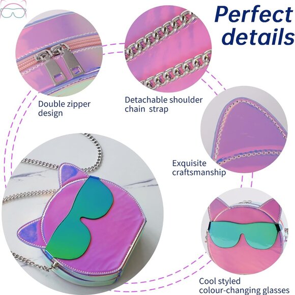 Cute Adjustable Purple Crossbody Bag for Women - Lightweight & Fashionable - Picture 3 of 5